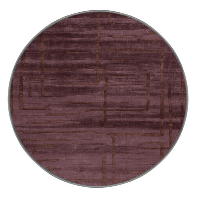 Machine Washable Abstract Brown Area Rug