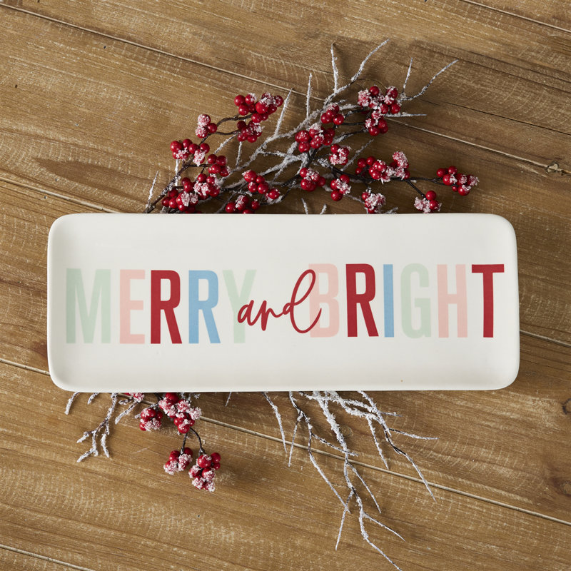 Plateau de fêtes Merry and Bright (ensemble de 4)