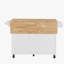 Îlot de cuisine avec comptoir pliable, chariot d'îlot de cuisine roulant, avec armoire de rangement et table d'îlot de cuisine avec roues, blanc-412710303