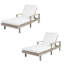 Chaise longue d'extérieur réglable à 5 positions avec structure en bois massif, coussins épais et accoudoirs Jovi-126554039-126554038