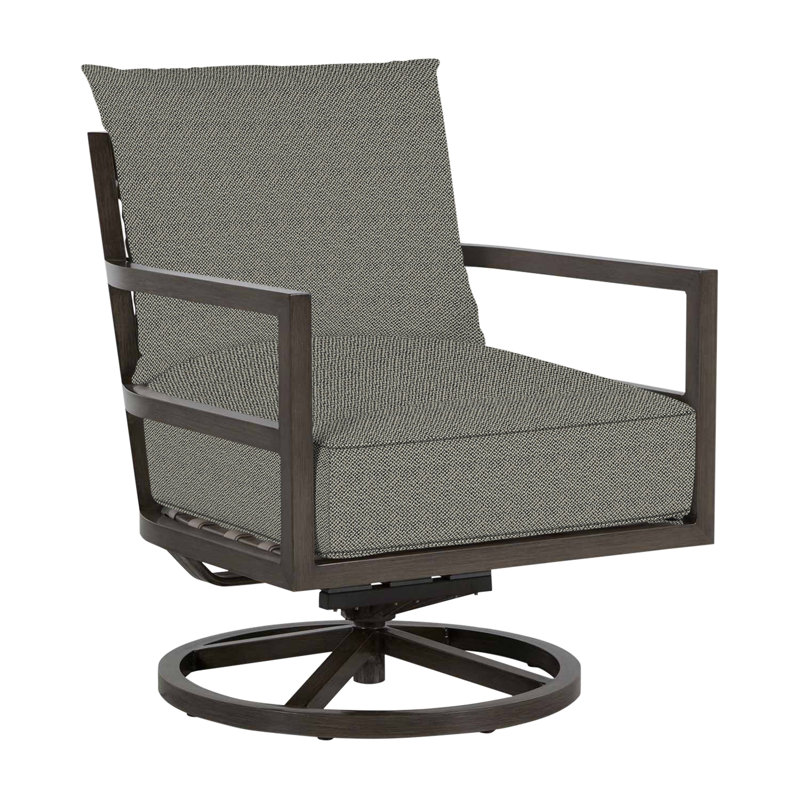 Santa Barbara Swivel Patio Chair, Welt, Intermix Bark, Standard Plus