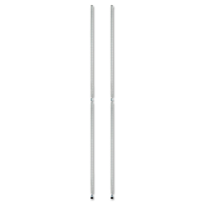 36" Silver Stackable Wire Shelving Posts with Levelers