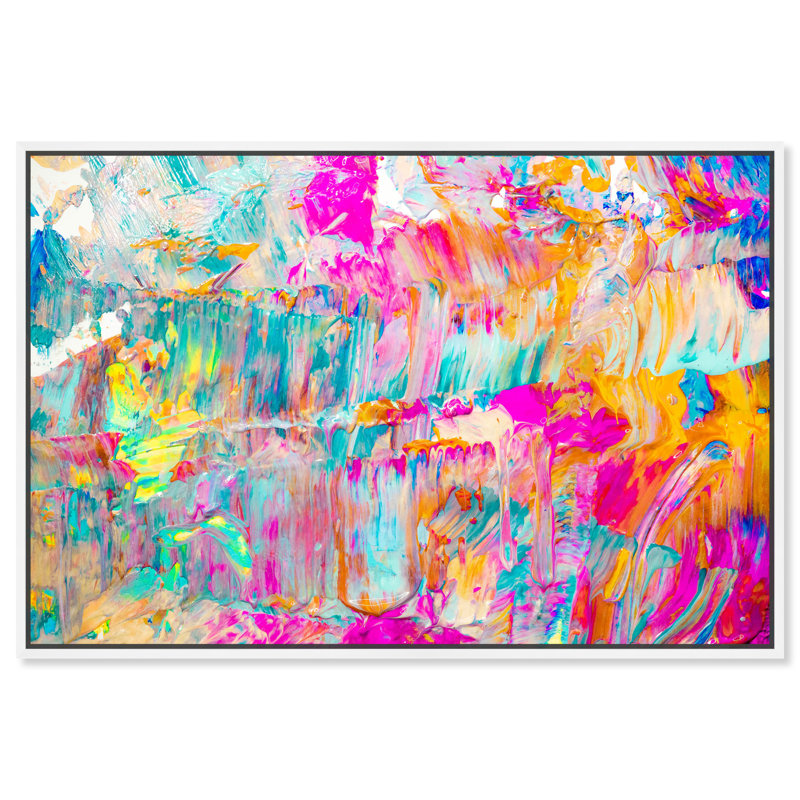 Sunshine Days - Impression sur toile, Reproduction avec cadre flottant, H 20 po x l 30 po, White