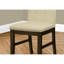 Chaise de salle à manger, hauteur 37 po, ensemble de 2, rembourrée, salle à manger, cuisine, tissu, bois massif, transitionnel