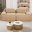 Canapé modulaire 2 places 82 po, causeuse en velours côtelé avec accoudoirs incurvés, assise antidérapante, mousse haute résilience, combinaison libre pour le salon, la chambre à coucher-711857023