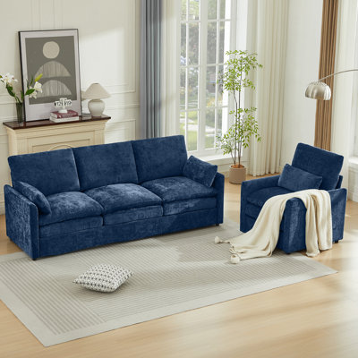 Ensemble de salon en chenille 2 pièces