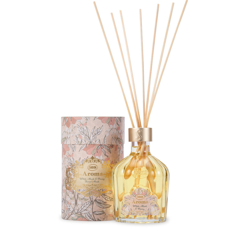 Reed Diffuser AROMA  245ml, White Musk/Peony, White Musk /Peony, 5.12" H X 2.76" W X  2.76" D