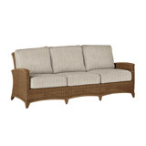 Astoria 85.13" Wide Outdoor Wicker Patio Sofa with Cushions