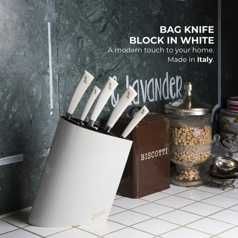 Bag Knife Block, White
