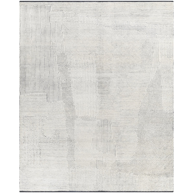 Tunus Wool Abstract Area Rug, Rectangle 8' x 10'