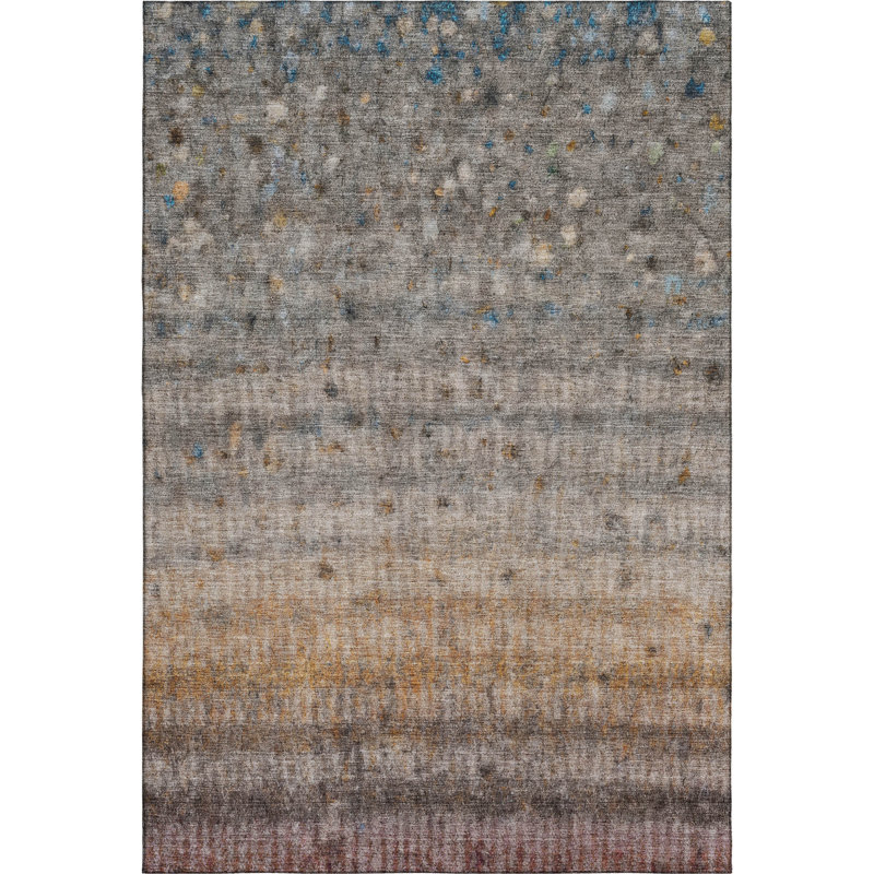 Premium Machine Washable Mayfield Stripes Rug, Gray, 9' x 12'