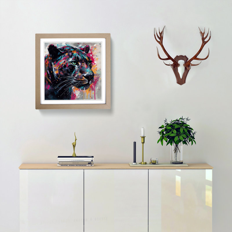 Panther - Framed Print, Oak