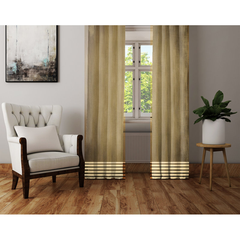 Bearick Semi Sheer Curtain Pair, 56" W x 78" L