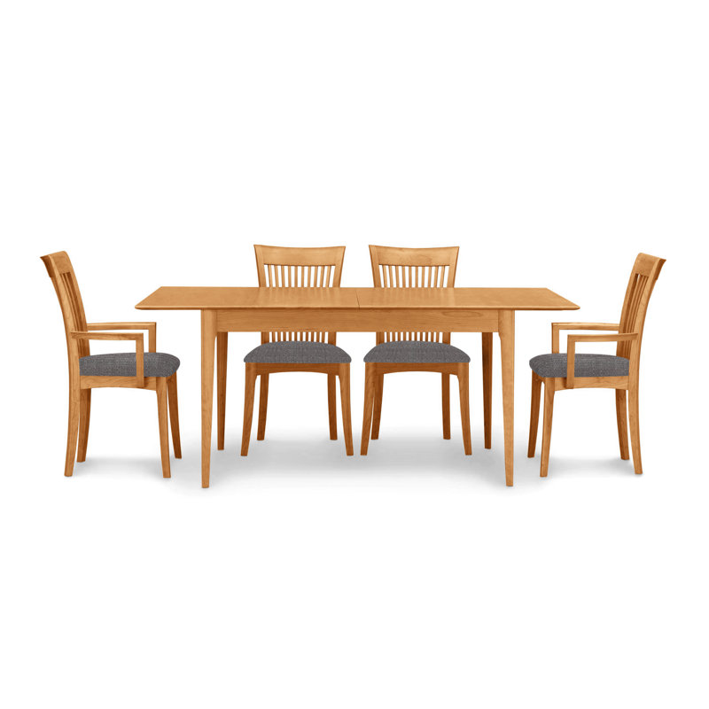 Sarah 4 - Person Solid Wood Top Four Leg Dining Set, Natural Cherry, 30" H x 60" W x 36" D, Seal Fabric