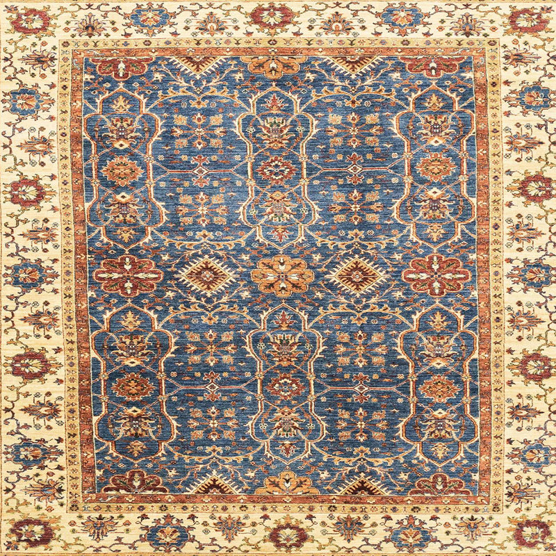 Abstract Indoor Rug, Square 7'