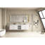 Miroir de 84 po x 36 po pour meuble-lavabo à mémoire de forme murale brouillard réglable avec dossier et décoration en pierre naturelle-708098689