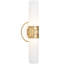 Chase 2-Light Wall Sconce - Polished Nickel, Polished Cas White --216380592