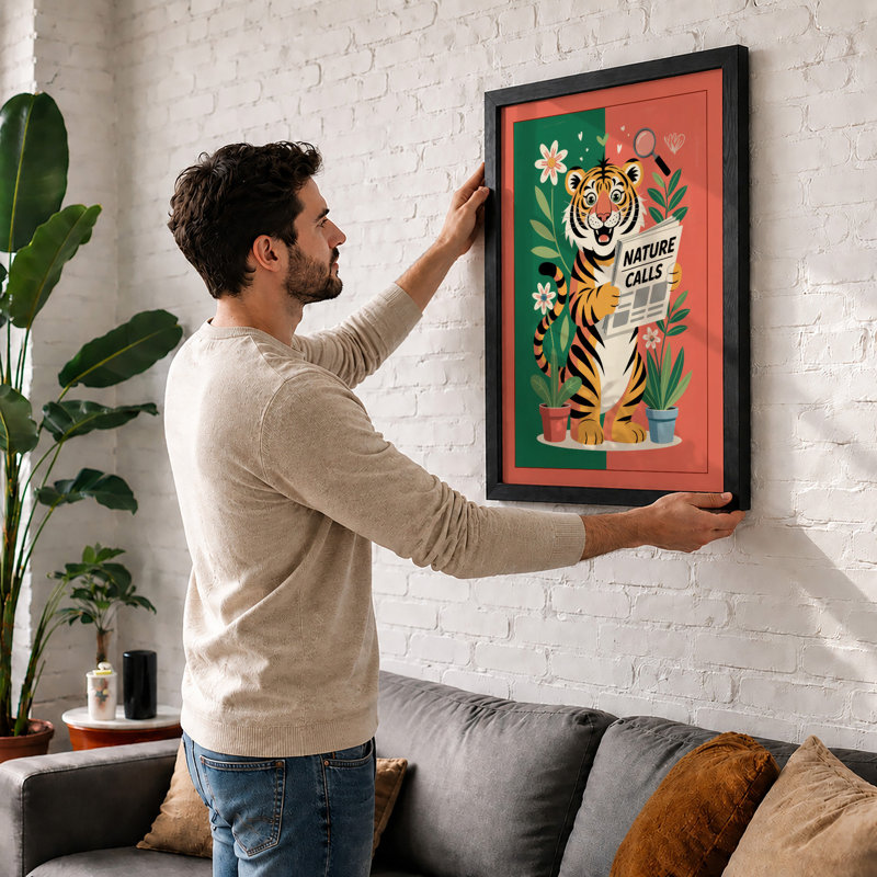 Nature Calls Modern - Framed Print, Unframed, A1 - 84.1 x 59.4 cm