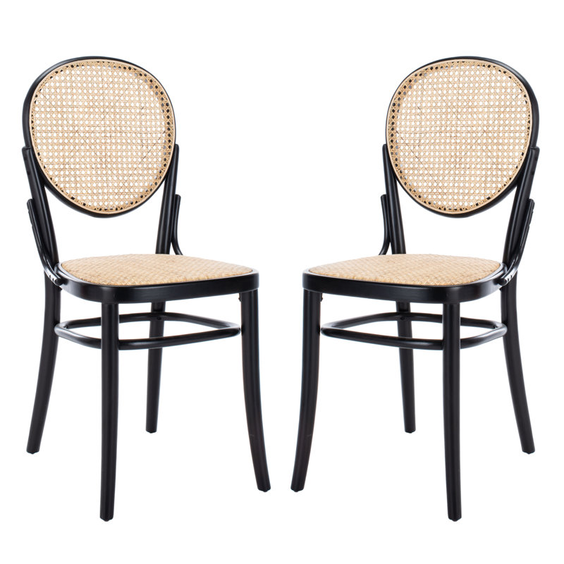 Chaise d'appoint Cane, Noir