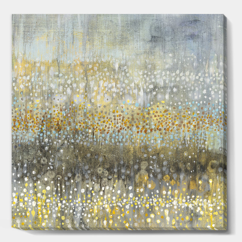 Glam Rain Abstract IV - impression, H 16 po x l 16 po x P 1 po, Toile tendue