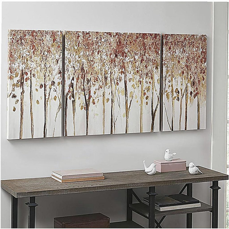 Triptych 3-piece Textured Canvas Wall Art Set