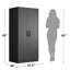 Garde-robe 2 portes - penderie avec plusieurs tablettes-838328166