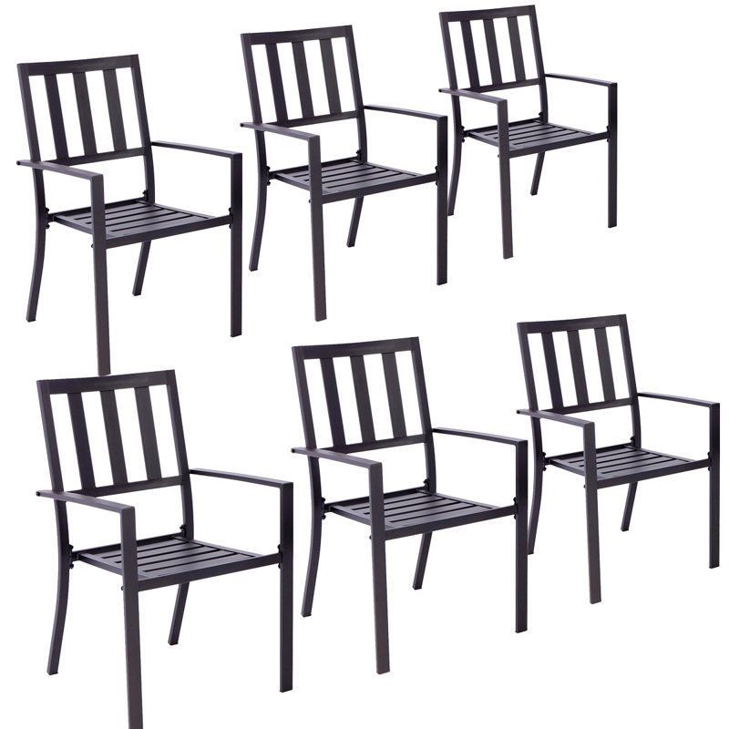 Larya Metal Outdoor Stacking Dining Armchair