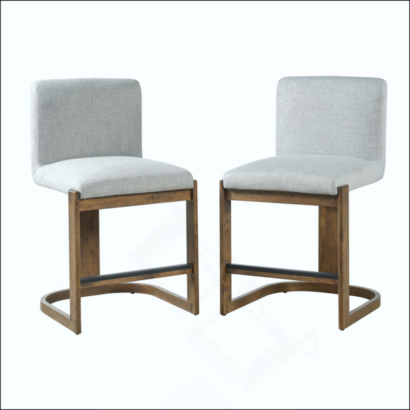 Ensemble de 2 tabourets de bar Modern, Gris