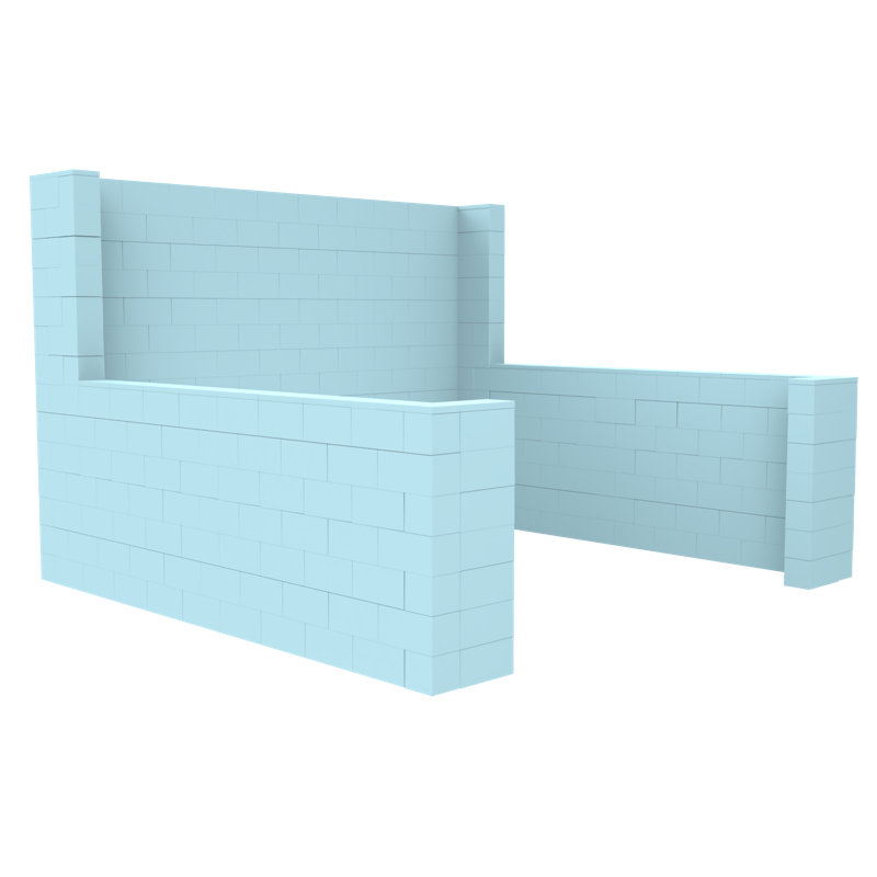 Ensemble de kiosque pour salon Everblock, H 84 po x l 120 po x P 120 po, Bleu clair