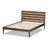 Carreiro Full Size Solid Wood Walnut Slat Bed, 56.1'' W X 80.12'' L X 41.34'' H-929177316