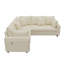 L-Shaped Corduroy Corner Sofa with LED Lighting & USB-C Charging – 198cm-1912589809