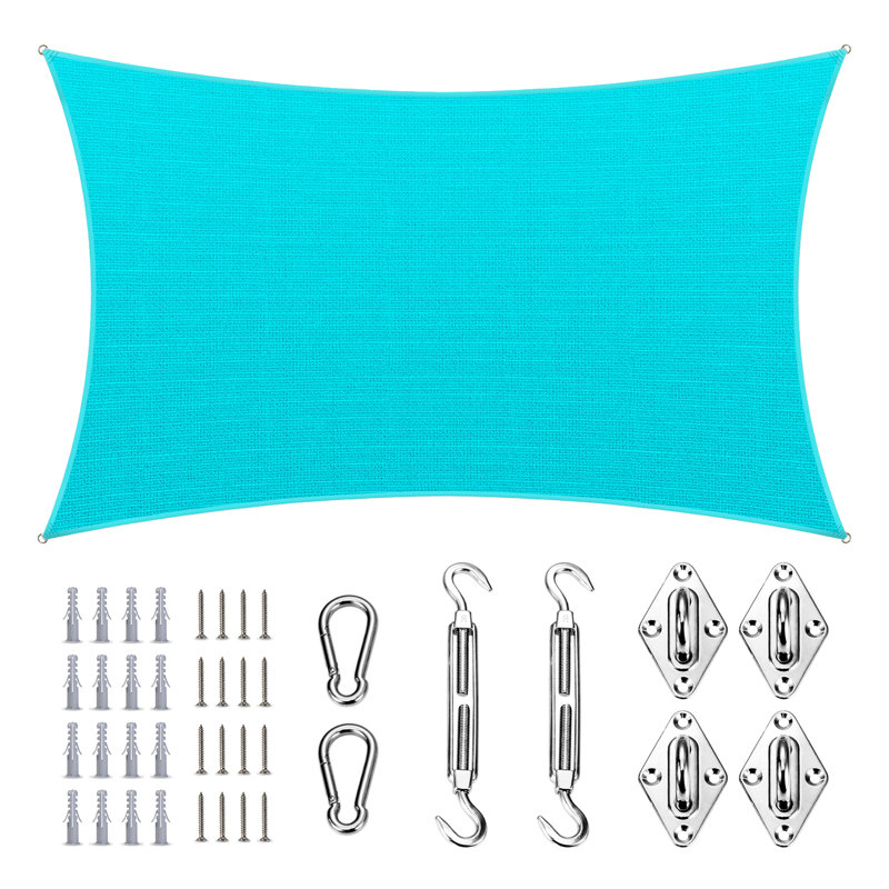 Voile d'ombrage Amgo Customize, 9 pi x 9 pi, Sarcelle