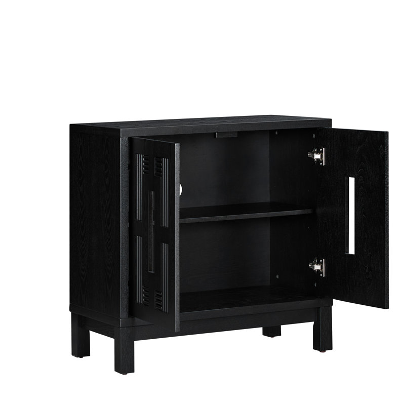 Buffet 31,5 po Mid Century Modern, Black