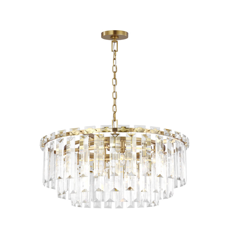 Arden Chandelier, 18.75" H x 32.88" W x 32.88" D, Burnished Brass
