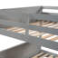Lit superposé double gris avec lit gigogne simple amovible - Élément de taille élégante-1568615043