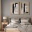 «Monochromatique Textures Contemporary Abstract», 2 pièces sur toile-98464629-98464632