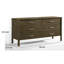 Cid Caro Wide Dresser, 6 Drawers, Wenge Brown Rubberwood