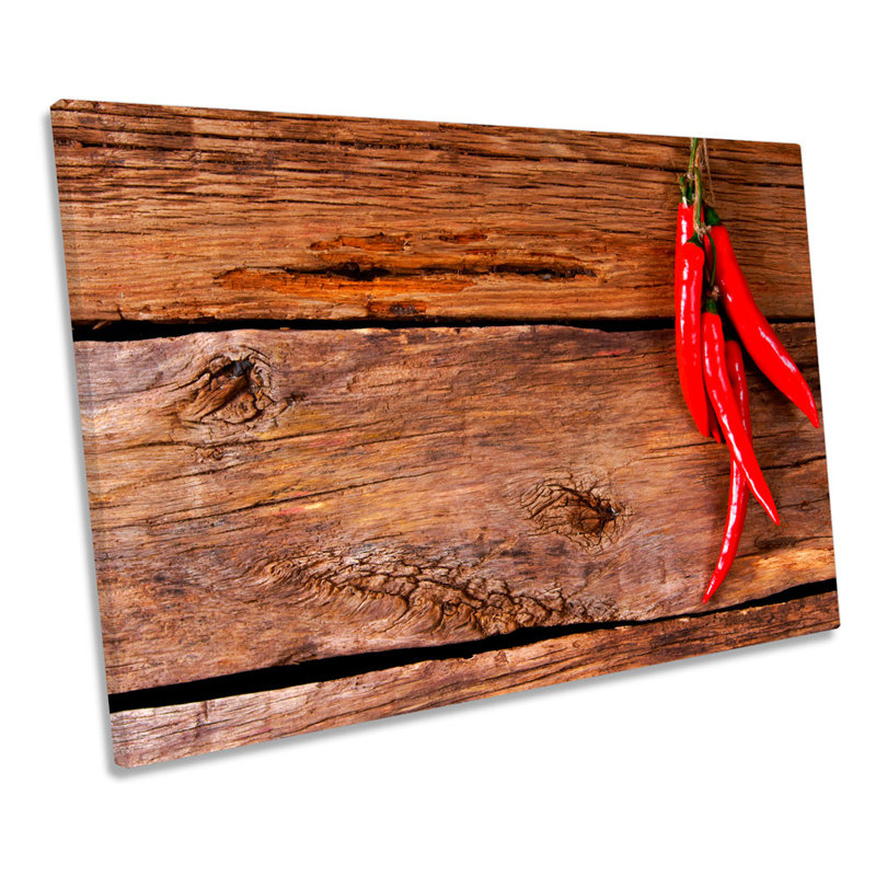 Chill Kitchen Wood - Wrapped Canvas Print, 30.5cm H x 45.7cm W x 2cm D