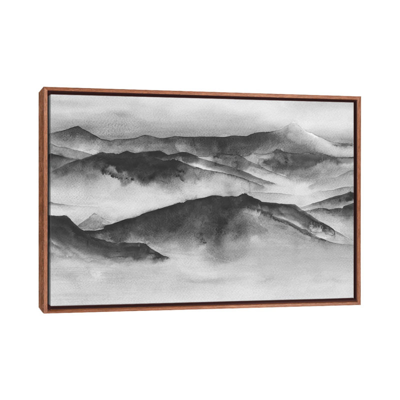 Mountain Spirit by Melissa Selmin - Painting on Canvas, 101.6 cm H x 66.04 cm W, Classic Brown Wood Framed