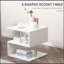 Table basse moderne avec rangement ouvert et conception en forme de S pour une utilisation polyvalente-548761826