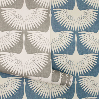 Feather Flock Self-Adhesive Wallpaper Roll