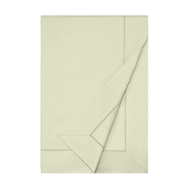 Perla Egyptian-Quality Cotton Duvet Cover, Mint Green, Full Duvet Cover