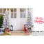 Arbre de Noël de 48 pouces avec apparence floquée, 100 lumières à DEL, 396 pointes, pot à paillettes, pin et vasque pour une installation festive facile 4 pi multicolore Pe / Base