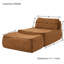 Fauteuil à billes surdimensionné avec repose-pieds et coussin de taille Phillips-110740728