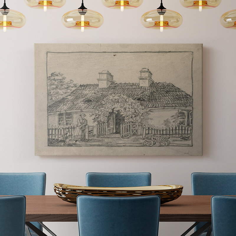 Croquis rétro - LIX - Cavas enveloppés de galerie, H 8 po x l 12 po