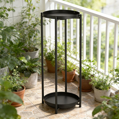 Support à plantes à deux niveaux pour l'intérieur et l'extérieur