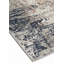 Tapis bleu / gris à bordure abstraite-710929949