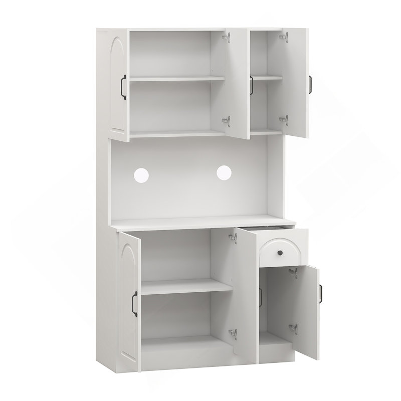 Armoire de rangement 71 po avec comptoir pour four à micro-ondes 71 po