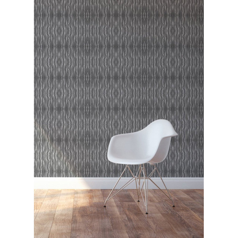 Abra Feather 10' L x 24" W Wallpaper Roll, Non-pasted, Faux Grasscloth
