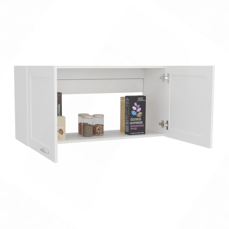 Armoire murale, double porte, large, une tablette, cuisine, armoire de rangement
